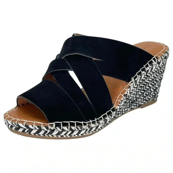 gentle souls Shoes - Gentle Souls Charli Strappy Leather Womens Wedge Sandals Size 7.5M NWOB